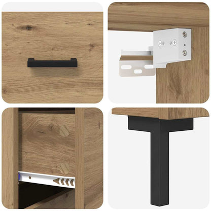 vidaXL Highboard Artisan Oak 69.5 x 34 x 180 cm Engineered Wood