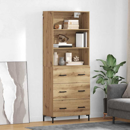 vidaXL Highboard Artisan Oak 69.5 x 34 x 180 cm Engineered Wood