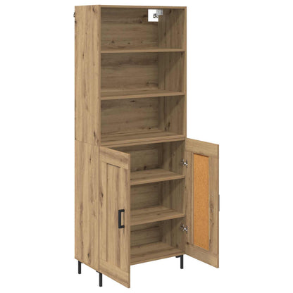 vidaXL Highboard Artisan Oak 69.5 x 34 x 180 cm Engineered Wood