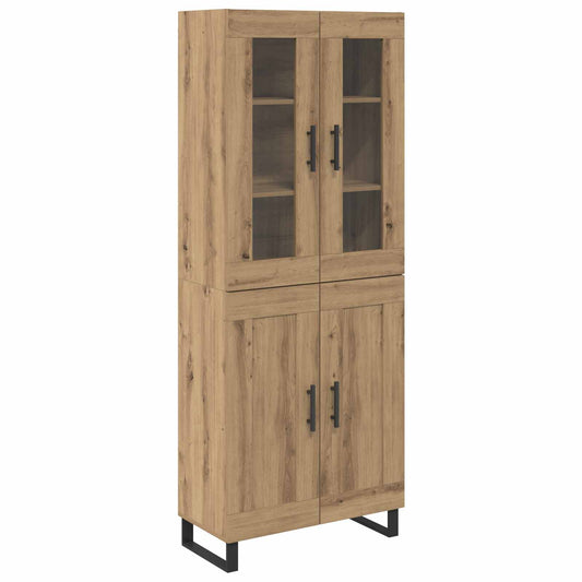 vidaXL Highboard 2 pcs Artisan Oak Engineered Wood