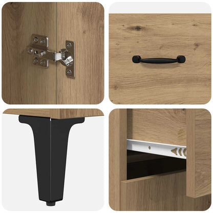 vidaXL Highboard Artisan Oak 69.5 x 34 x 180 cm Engineered Wood