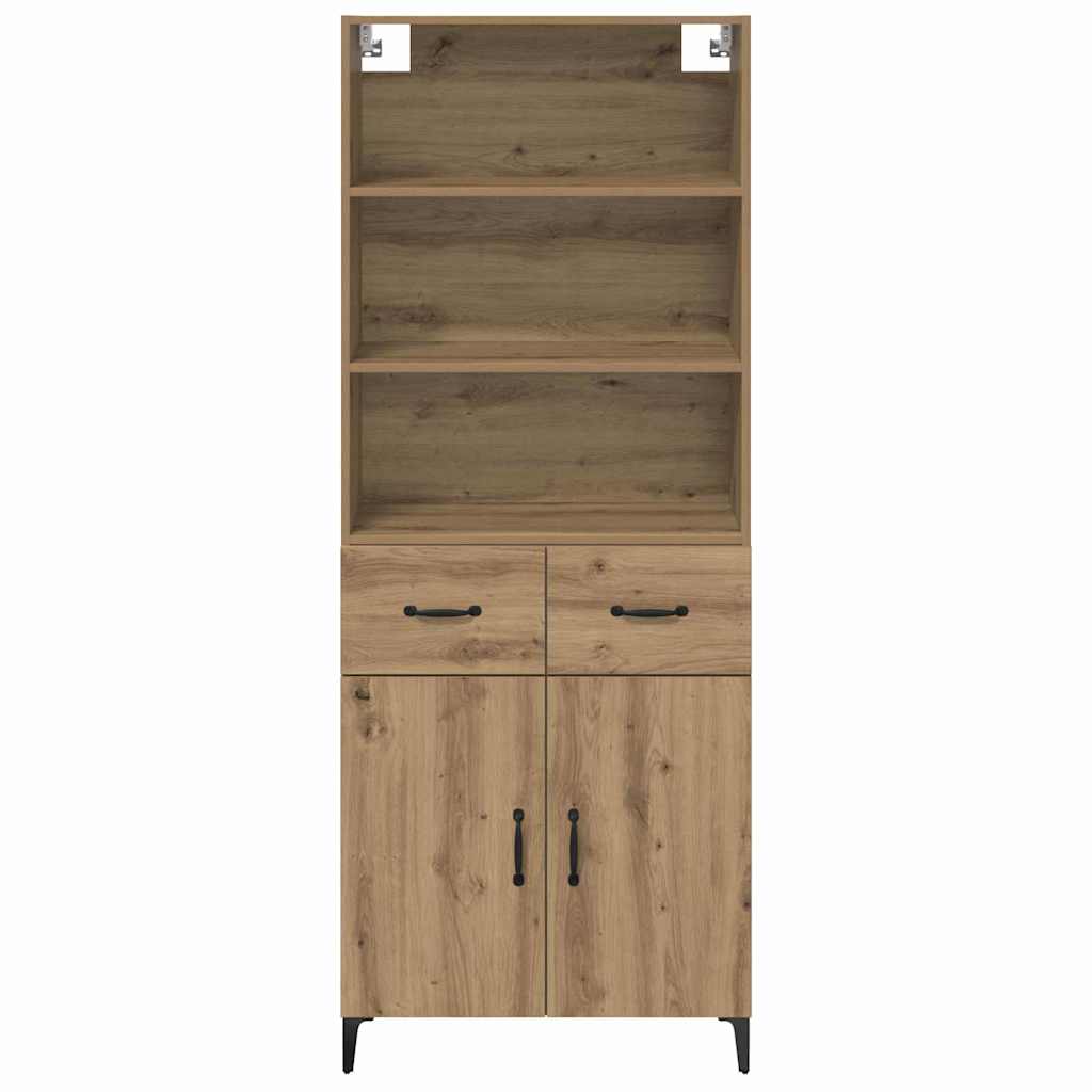 vidaXL Highboard Artisan Oak 69.5 x 34 x 180 cm Engineered Wood