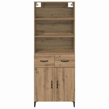 vidaXL Highboard Artisan Oak 69.5 x 34 x 180 cm Engineered Wood