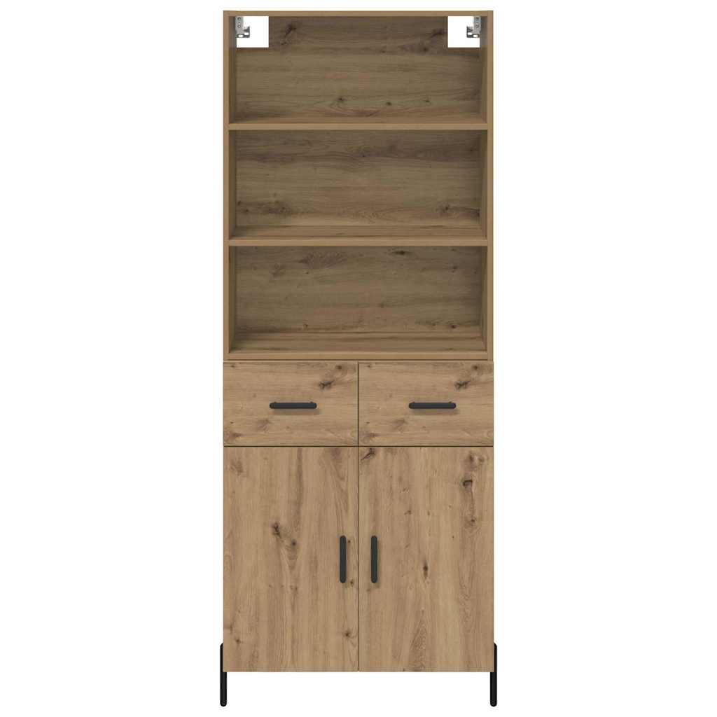 vidaXL Highboard Artisan Oak 69.5 x 32.5 x 180 cm Engineered Wood
