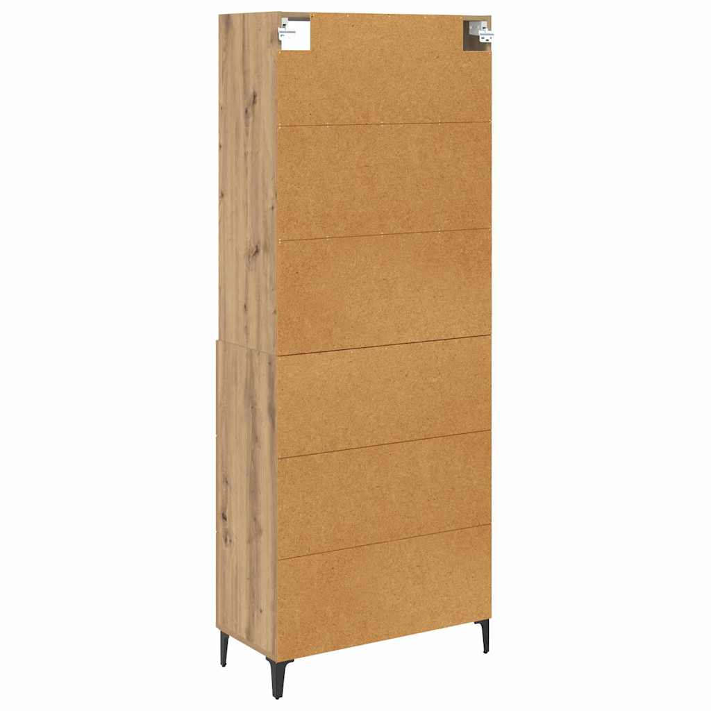 vidaXL Highboard Artisan Oak 69.5 x 34 x 180 cm Engineered Wood