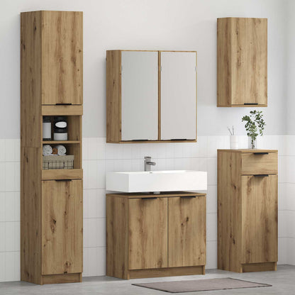 vidaXL Bathroom Furniture Set 3 pcs Artisan Oak Engineered Wood