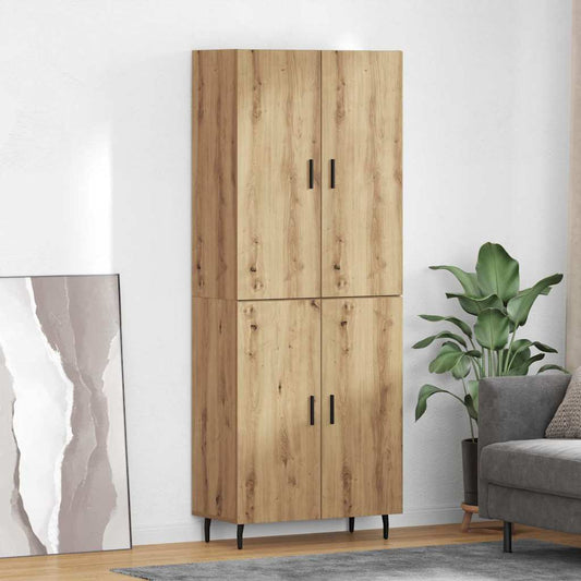 vidaXL Highboard 2 pcs Artisan Oak 69.5 x 34 x 180 cm Engineered Wood