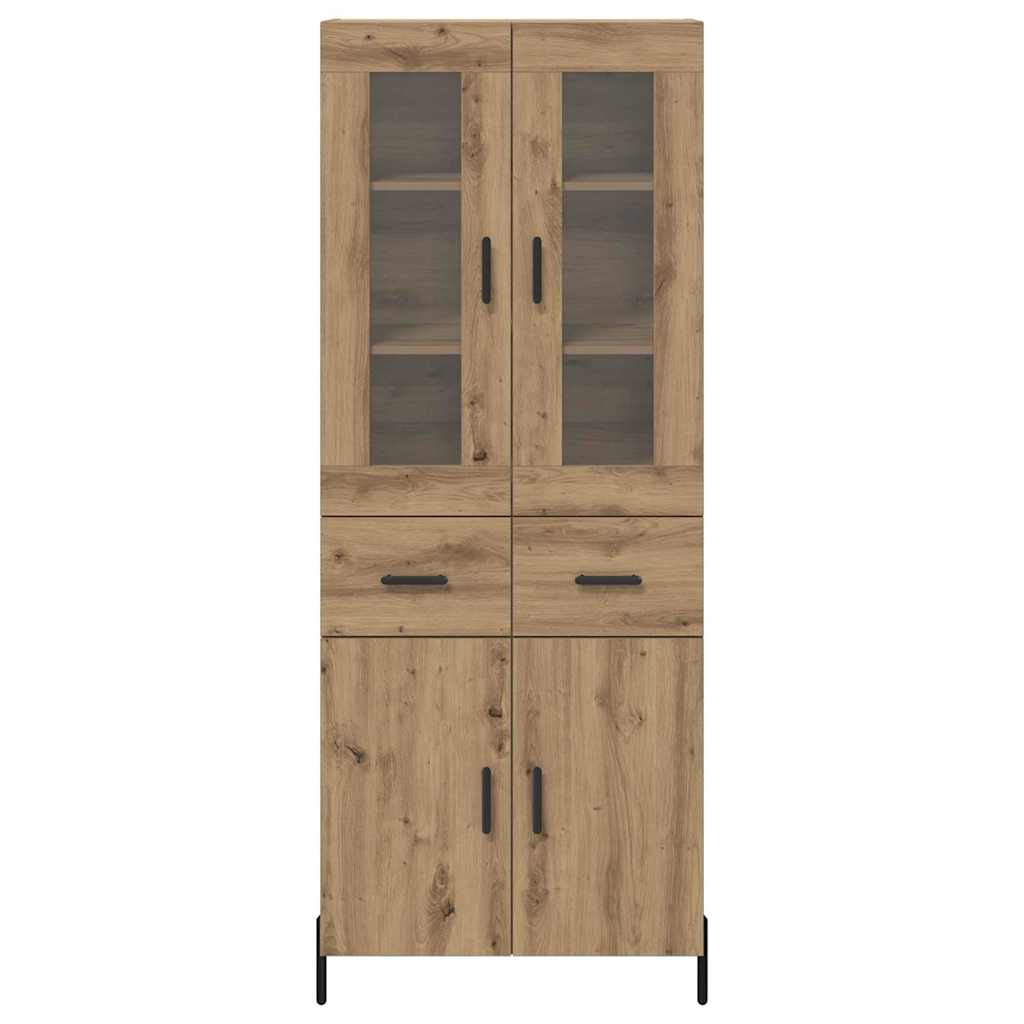 vidaXL Highboard Artisan Oak 69.5 x 34 x 180 cm Engineered Wood