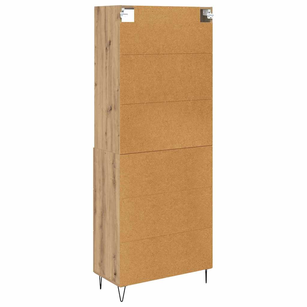 vidaXL Highboard with Drawer 2 pcs Artisan Oak Engineered Wood