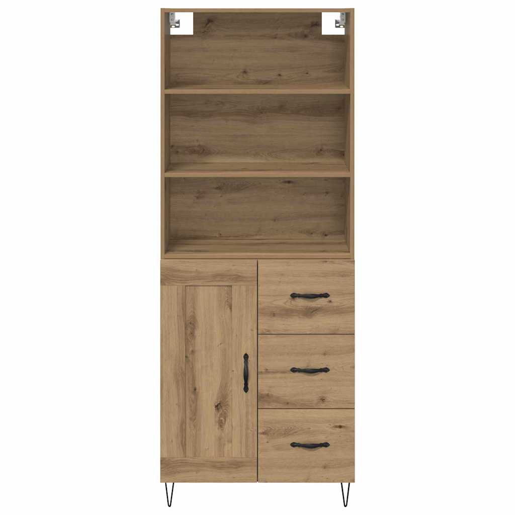 vidaXL Highboard with Drawer 2 pcs Artisan Oak Engineered Wood