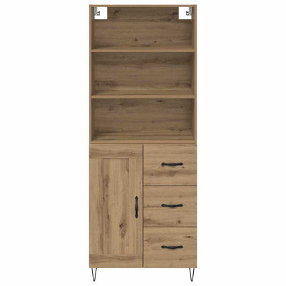 vidaXL Highboard with Drawer 2 pcs Artisan Oak Engineered Wood