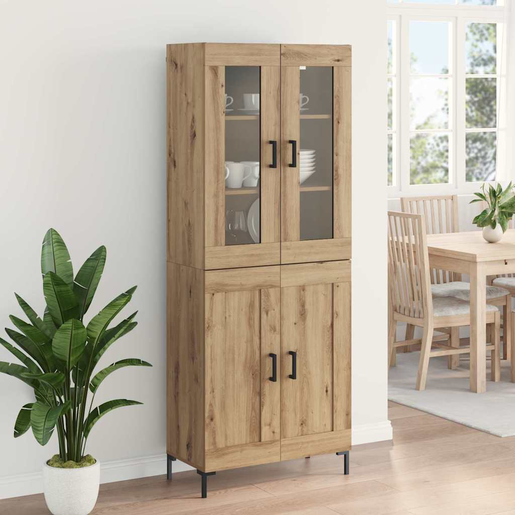 vidaXL Highboard 2 pcs Artisan Oak Engineered Wood