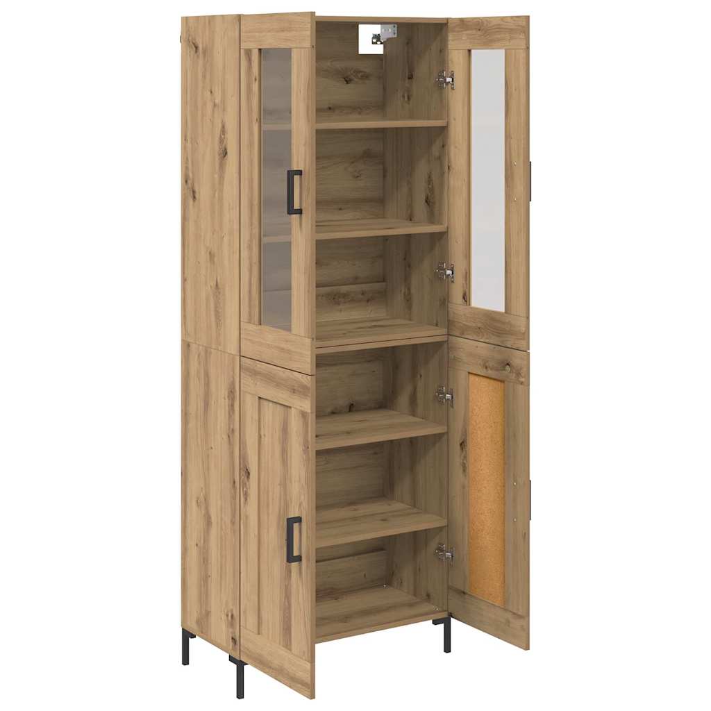 vidaXL Highboard 2 pcs Artisan Oak Engineered Wood
