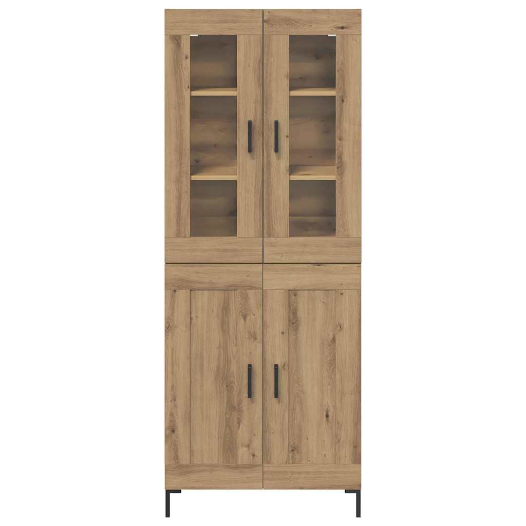 vidaXL Highboard 2 pcs Artisan Oak Engineered Wood