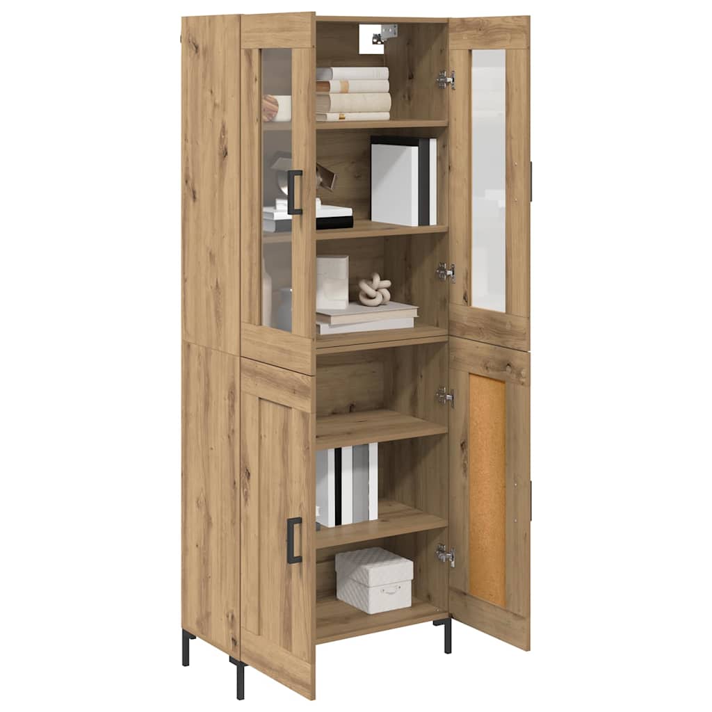 vidaXL Highboard 2 pcs Artisan Oak Engineered Wood