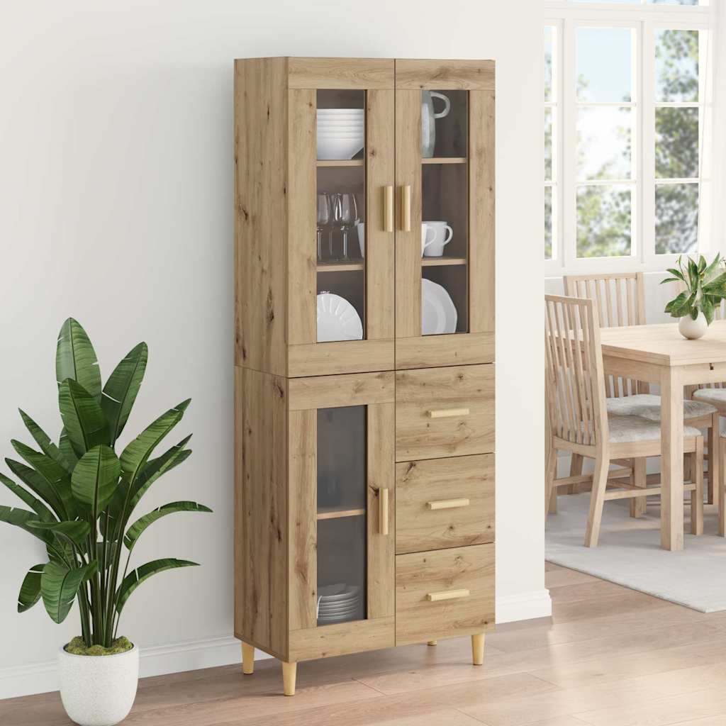 vidaXL Highboard Artisan Oak 69.5 x 34 x 180 cm Engineered Wood