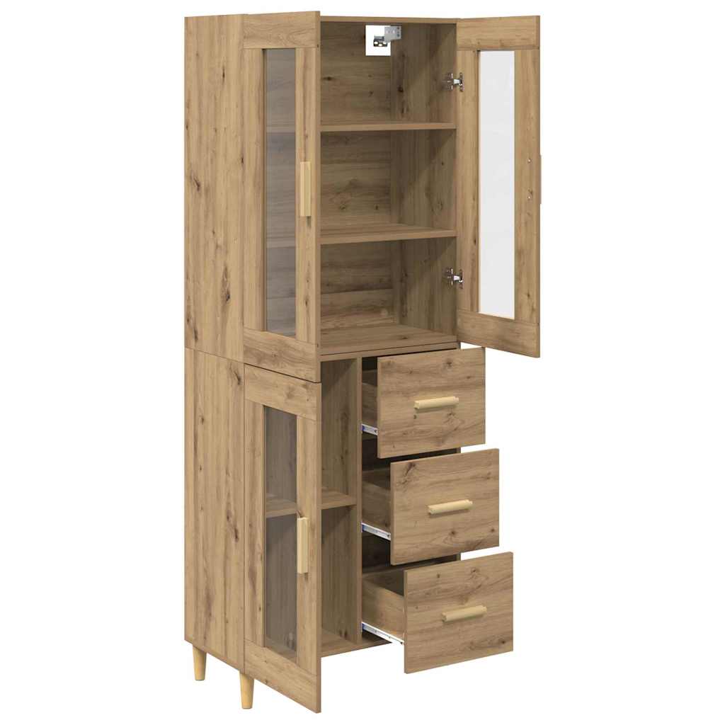 vidaXL Highboard Artisan Oak 69.5 x 34 x 180 cm Engineered Wood