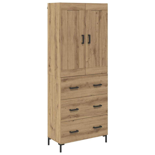 vidaXL Highboard 2 pcs Artisan Oak 69.5 x 34 x 180 cm Engineered Wood