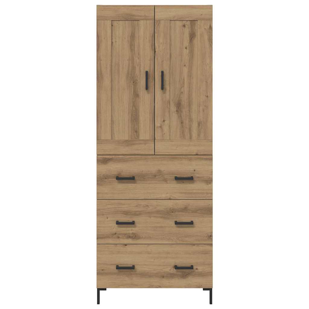 vidaXL Highboard with Drawer 2 pcs Artisan Oak Engineered Wood