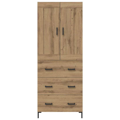 vidaXL Highboard with Drawer 2 pcs Artisan Oak Engineered Wood