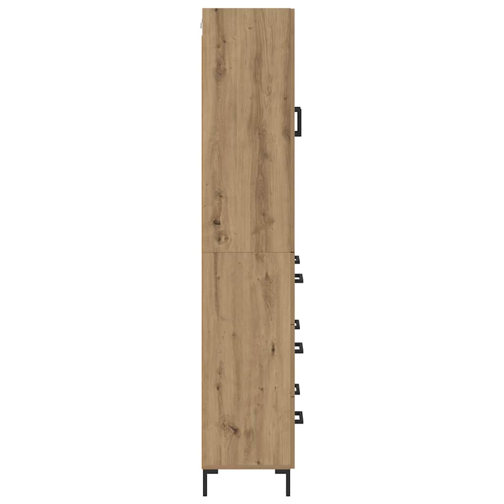 vidaXL Highboard with Drawer 2 pcs Artisan Oak Engineered Wood