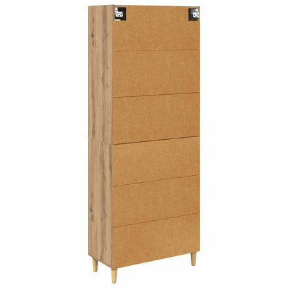 vidaXL Highboard Artisan Oak 69.5 x 34 x 180 cm Engineered Wood