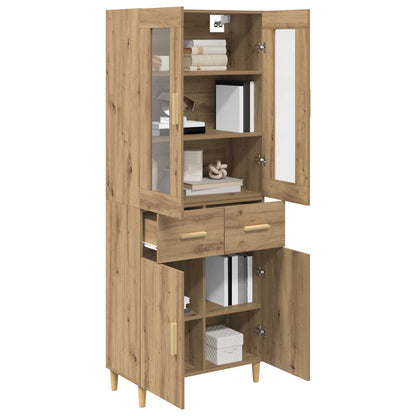 vidaXL Highboard Artisan Oak 69.5 x 34 x 180 cm Engineered Wood