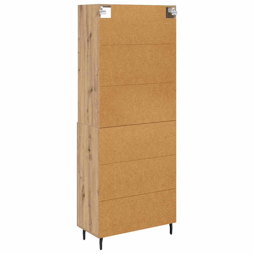 vidaXL Highboard with Drawer Artisan Oak 69.5 x 34 x 180 cm