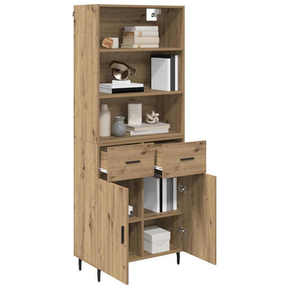 vidaXL Highboard with Drawer Artisan Oak 69.5 x 34 x 180 cm