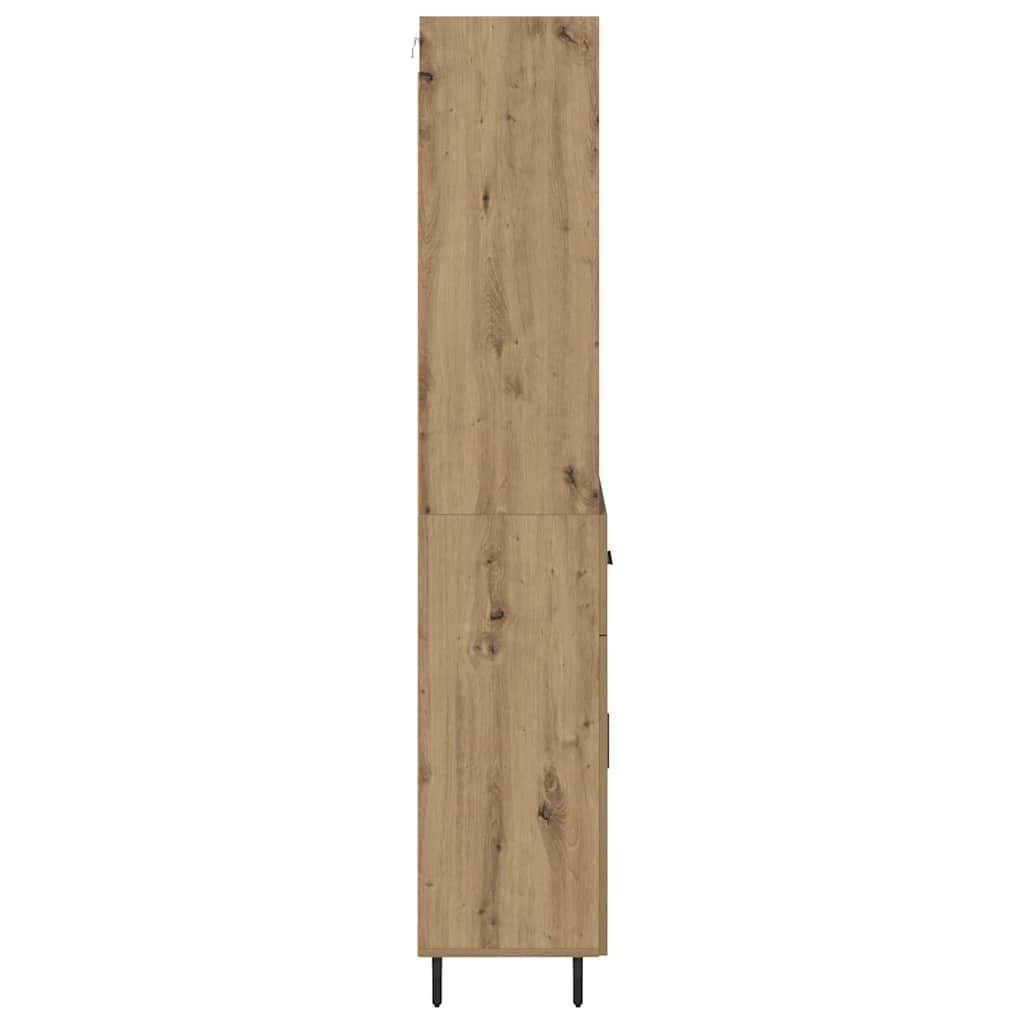 vidaXL Highboard with Drawer Artisan Oak 69.5 x 34 x 180 cm