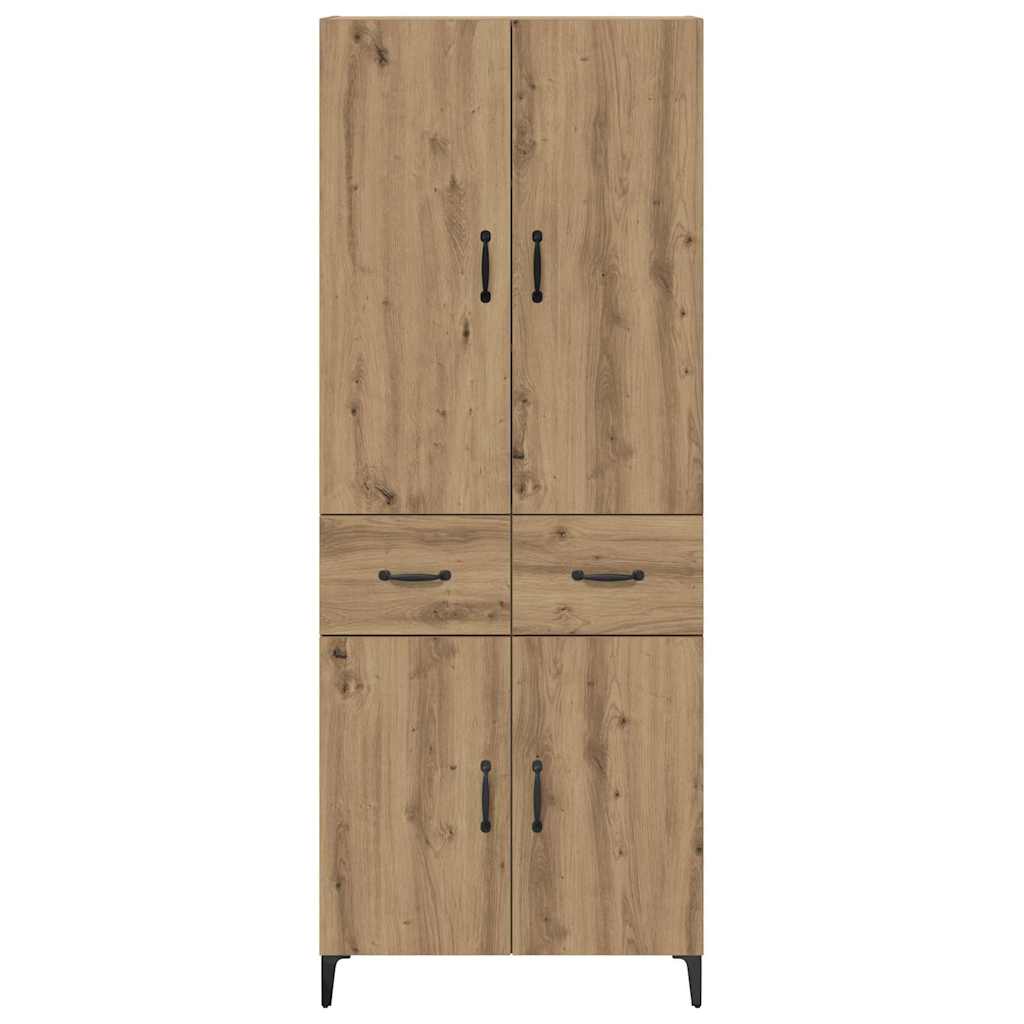 vidaXL Highboard Artisan Oak 69.5 x 34 x 180 cm Engineered Wood