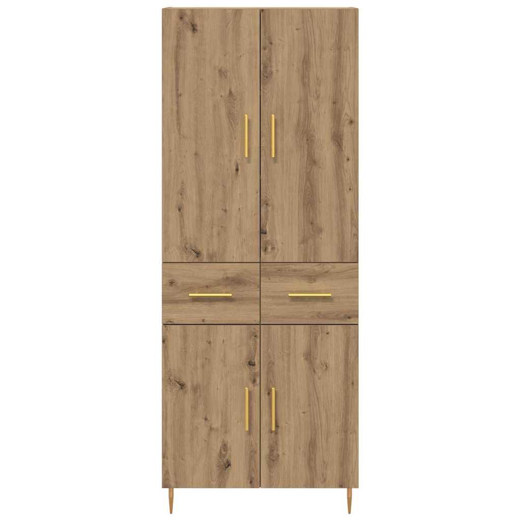 vidaXL Highboard Artisan Oak 69.5 x 34 x 180 cm Engineered Wood