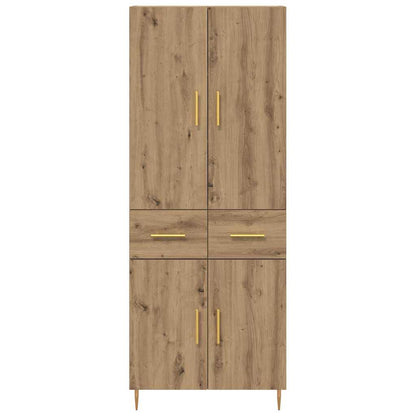 vidaXL Highboard Artisan Oak 69.5 x 34 x 180 cm Engineered Wood