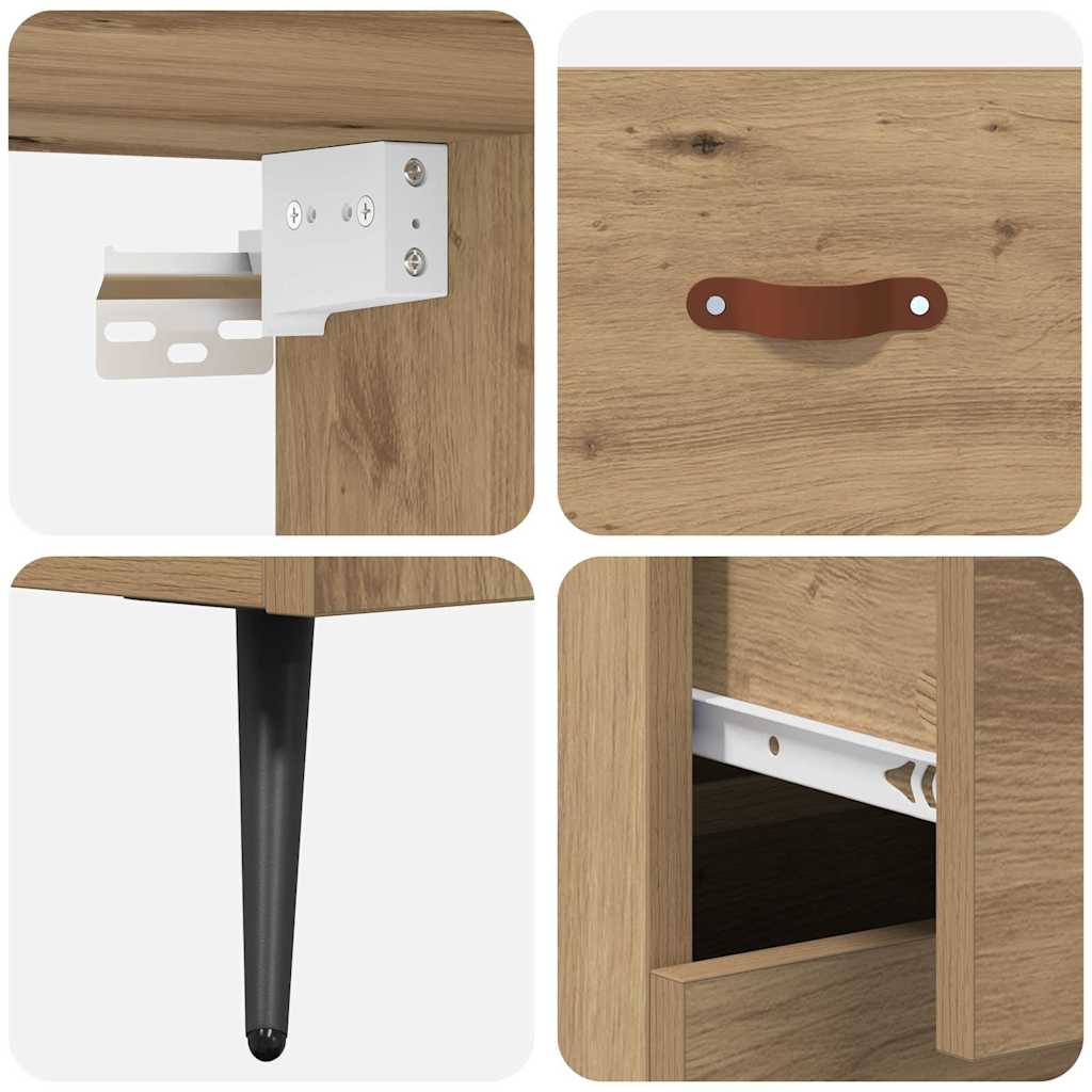 vidaXL Highboard Artisan Oak 69.5 x 34 x 180 cm Engineered Wood