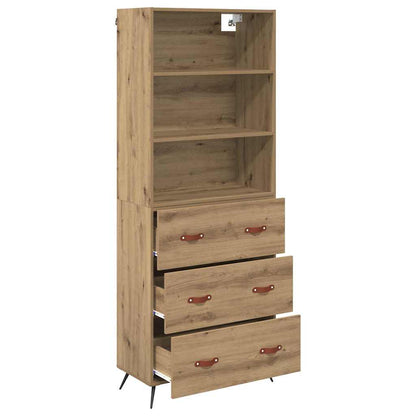 vidaXL Highboard Artisan Oak 69.5 x 34 x 180 cm Engineered Wood