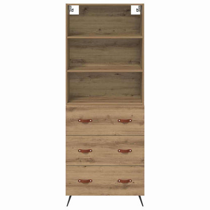 vidaXL Highboard Artisan Oak 69.5 x 34 x 180 cm Engineered Wood