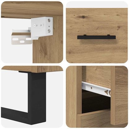vidaXL Highboard with Drawer 2 pcs Artisan Oak Engineered Wood