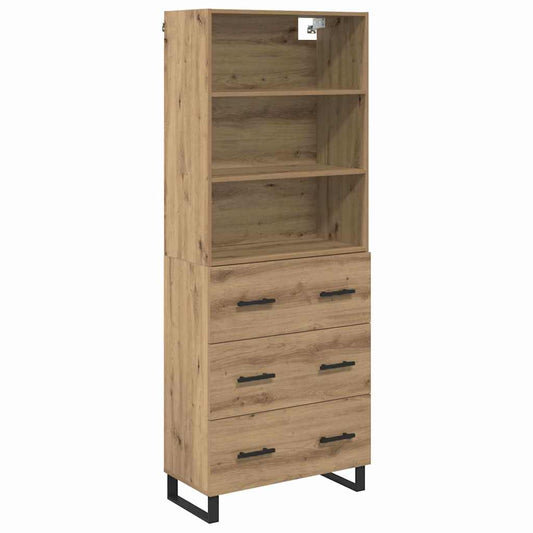 vidaXL Highboard with Drawer 2 pcs Artisan Oak Engineered Wood