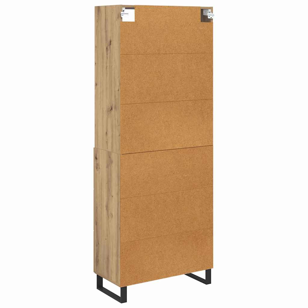 vidaXL Highboard with Drawer 2 pcs Artisan Oak Engineered Wood