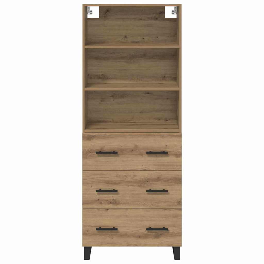 vidaXL Highboard with Drawer 2 pcs Artisan Oak Engineered Wood