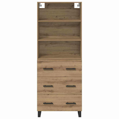 vidaXL Highboard with Drawer 2 pcs Artisan Oak Engineered Wood