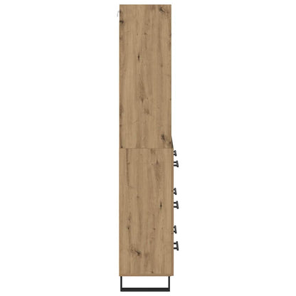 vidaXL Highboard with Drawer 2 pcs Artisan Oak Engineered Wood