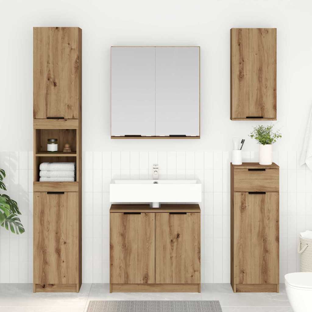 vidaXL Bathroom Cabinet Set 2 pcs Artisan Oak Engineered Wood