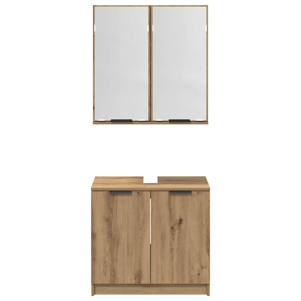 vidaXL Bathroom Cabinet Set 2 pcs Artisan Oak Engineered Wood