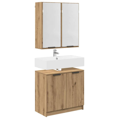 vidaXL Bathroom Cabinet Set 2 pcs Artisan Oak Engineered Wood