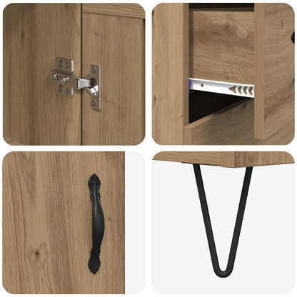 vidaXL Highboard Artisan Oak 69.5 x 34 x 180 cm Engineered Wood