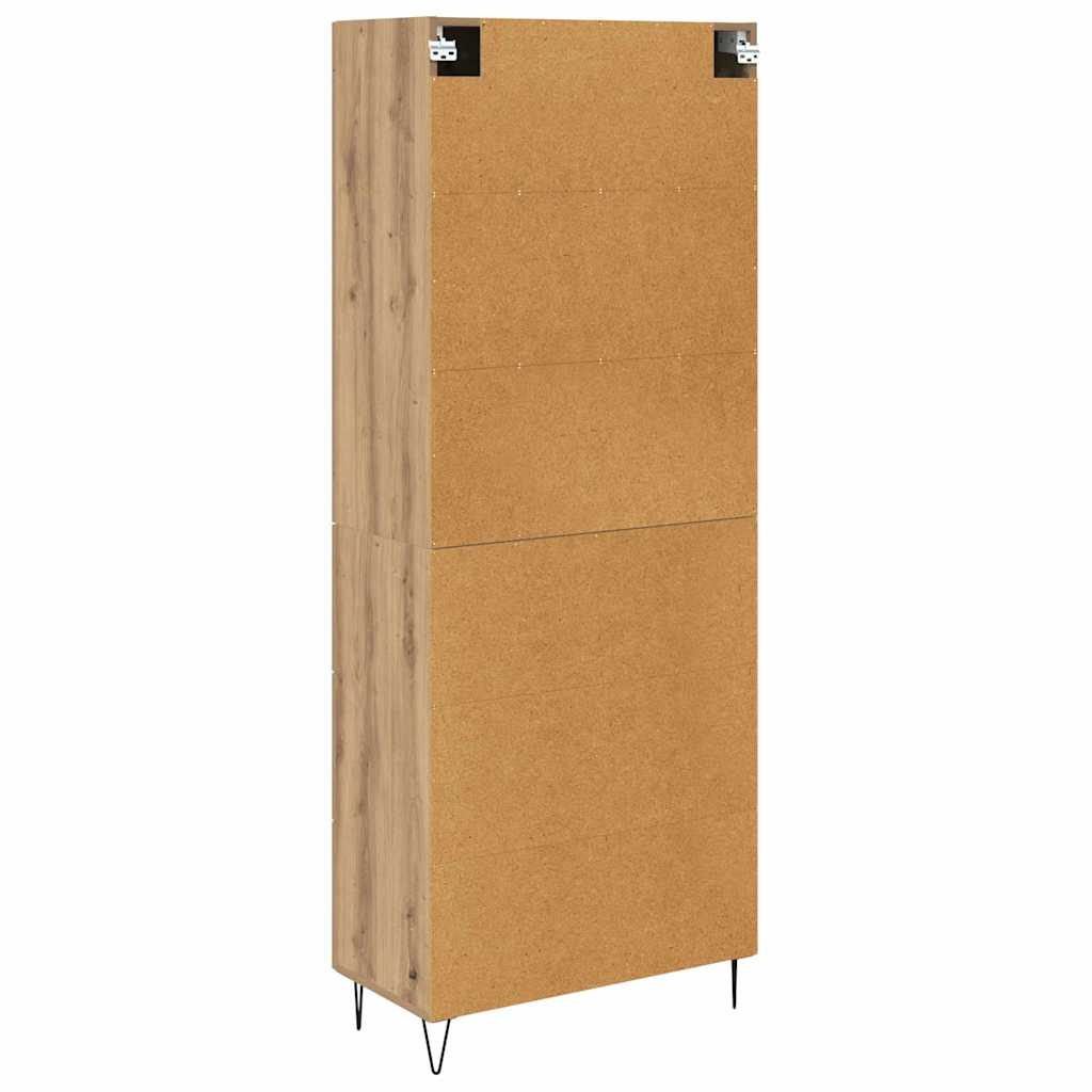 vidaXL Highboard Artisan Oak 69.5 x 34 x 180 cm Engineered Wood