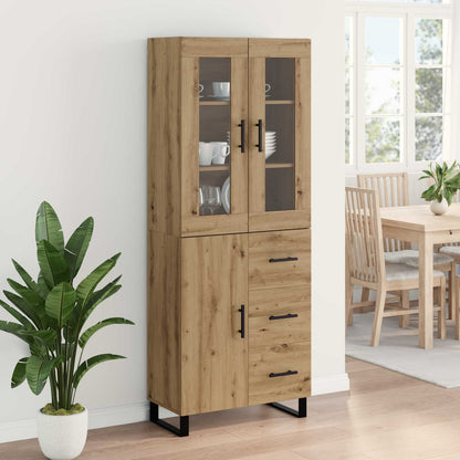 vidaXL Highboard with Drawer 2 pcs Artisan Oak Engineered Wood