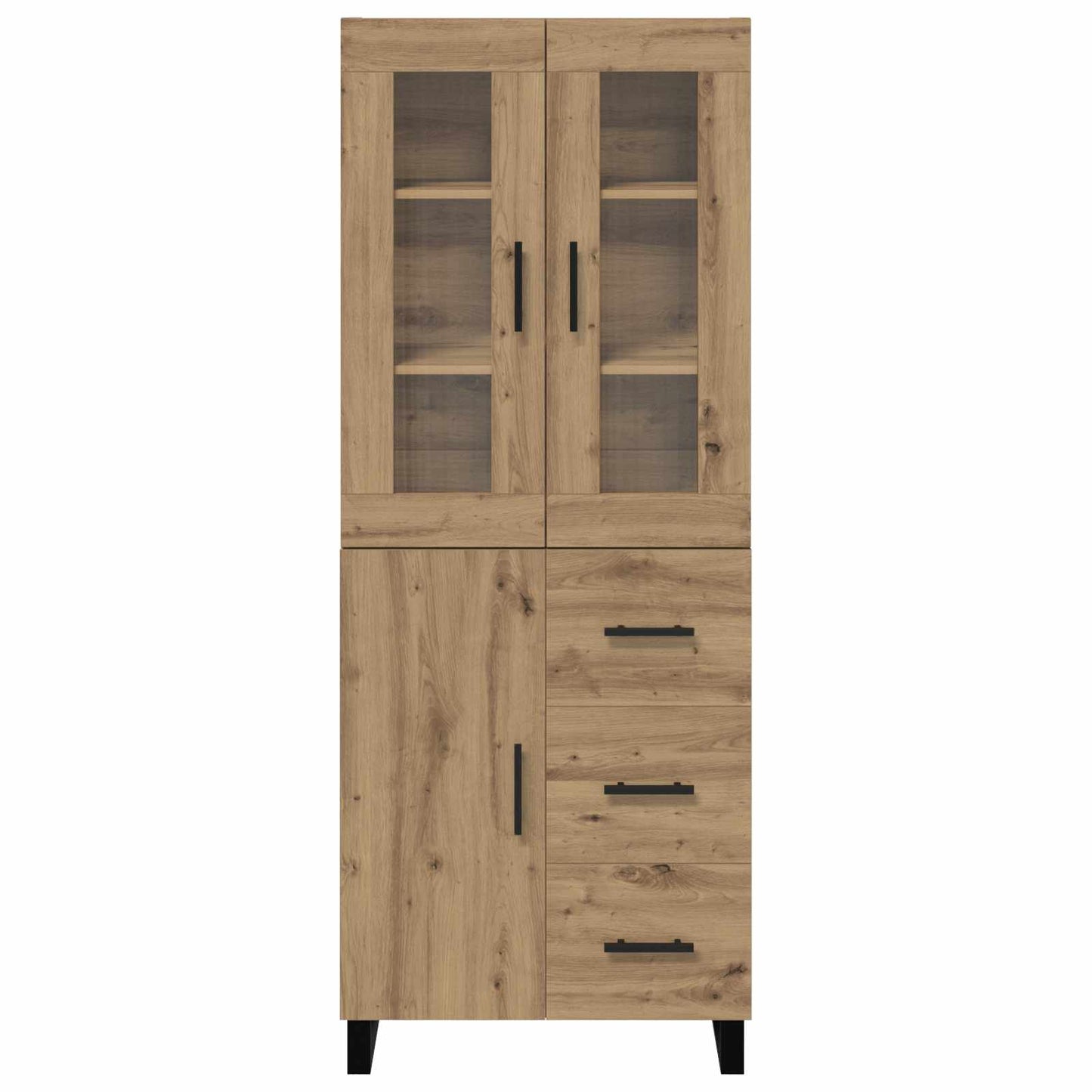 vidaXL Highboard with Drawer 2 pcs Artisan Oak Engineered Wood