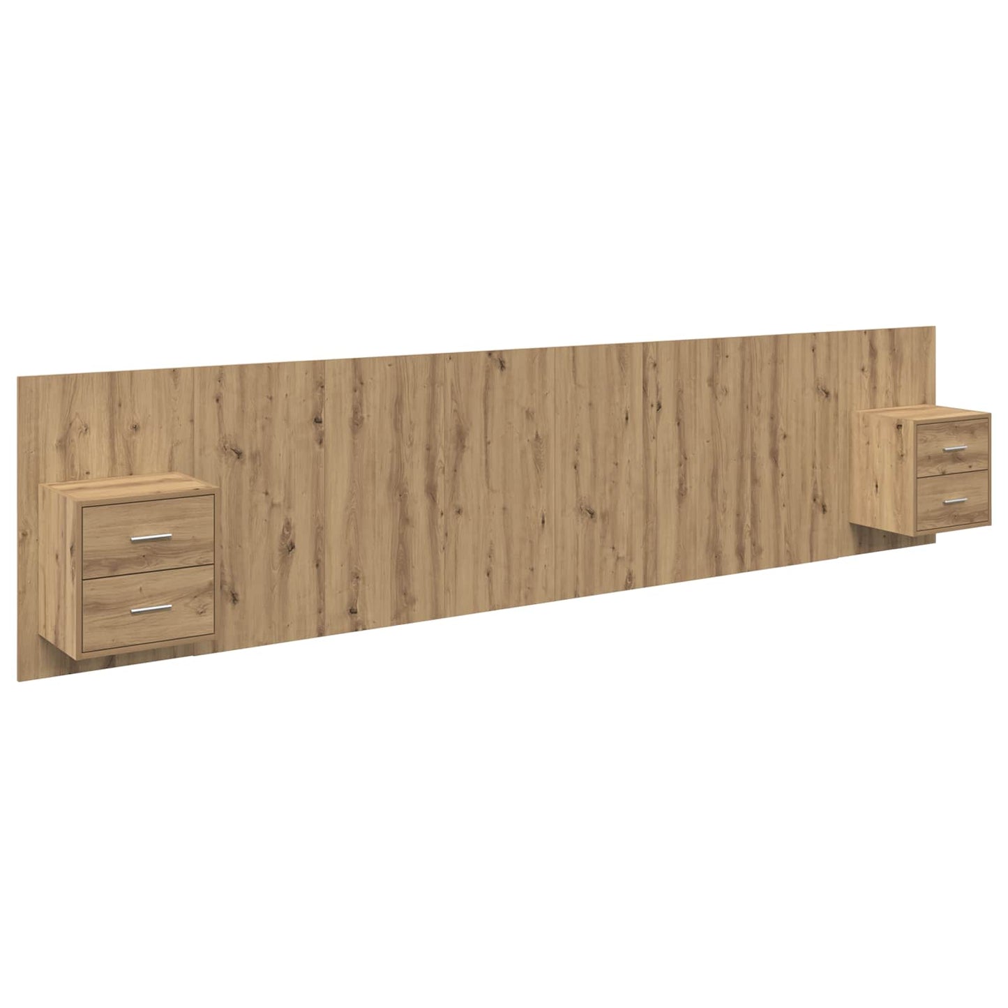 vidaXL Headboard With Cabinet 3 pcs Artisan Oak Engineered Wood